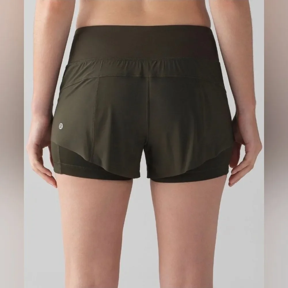 lululemon athletica Olive Green Athletic Shorts
